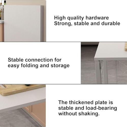 Table pliante murale en bois : solution espace pour cuisine étroite - 6