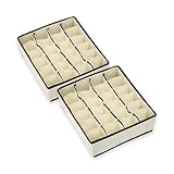 【Material de alta calidad】Organizador de Cajones está hecho de tela no tejida de poliéster duradera, que es resistente a insectos, humedad, moho, polvo y estabilidad.