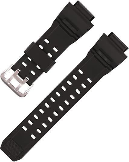 Topuly Resin Watch Band replacement for Casio G Shock 10455201 GW9400 GW-9400 GW-9400-1 GW-9400BJ-1 GW-9400J-1 RANGEMAN GW-9200 GW-9300 G-9400 Strap Wirstband accessories for Men and Women (Black)