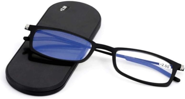 Slim Rectangular Reading Glasses, Anti-Eye Fatigue, Women Stylish, Eye Strain Glasses of Reading (Color : Gray, Size : 3.0)