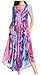 Sakkas 00831 Starlight Caftan Tank Dress/Cover Up - Pink/Navy - One Size