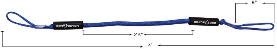 Extreme Max 3006.2568 BoatTector Bungee Dock Line Value 2-Pack - 4', Blue