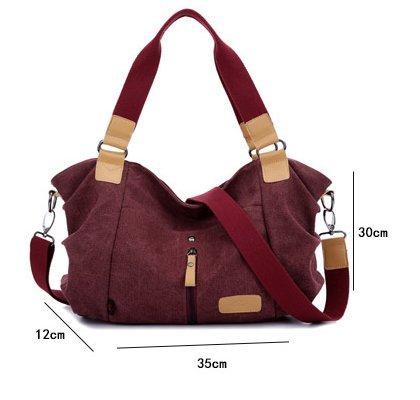 Sac en toile pour femme grand cabas bandoulière casual et léger A