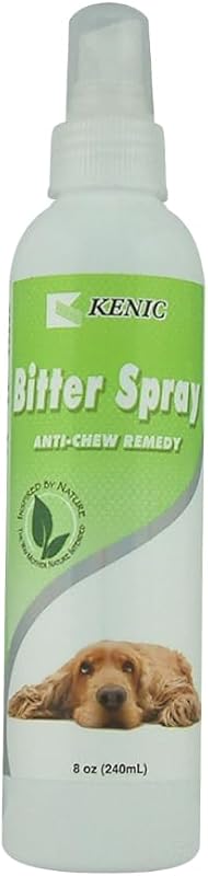 Kenic Spray Amargo Repelente para Cães e Gatos, Auxiliar de Adestramento Antimordidas, 240 mL