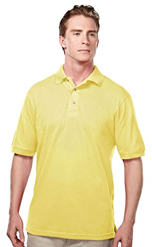 Men’s Short Sleeve Three Button Easy Care Pique Golf Shirt (25 Colors, S-4XLT)