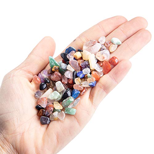 Forby Assorted Stone Tumbled Chips Stone Crushed Crystal Quartz Irregular Shaped Stones For Home Decorative Stones Vases Plants Succulents Cactus 1Pound(About 460 Gram) #TOP1