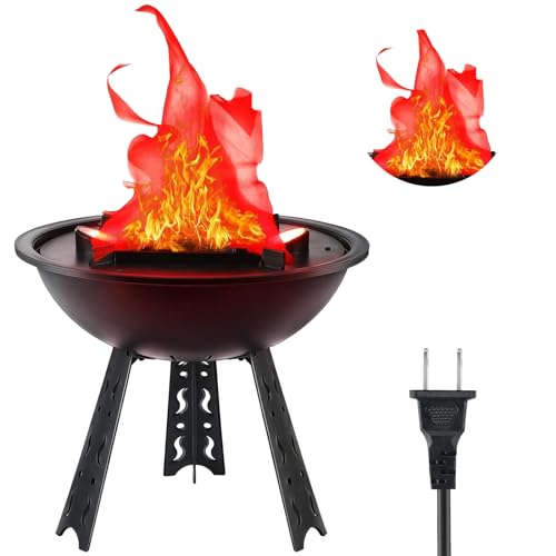 WVIOUOPU 3D LED Fake Fire Lamp - 110V Electric Artificial Campfire Table Lamp Effect Light Realistic Supplies...