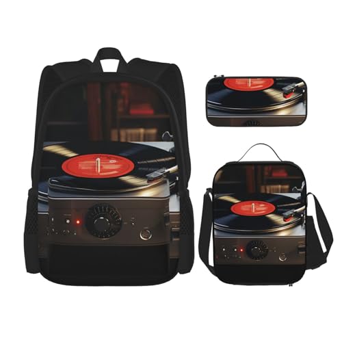 Sac à dos imprimé pour tourne-disque : protégez votre repas et vos stylos du désordre
