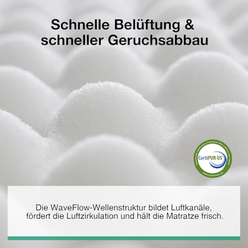 Novilla Matratze 90x200 cm, Härtegrad H3 und H4, 30 cm Höhe 7-Zonen-Stützung Hybrid, Memoryschaum und Federkernmatratze mit Taschenfedern… – Ansicht 6