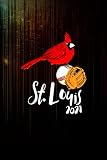 Saint Louis Red Cardinal Dress 2021 Art and Baseball Design Premium College Ruled / Large 6''x9'' / Notebook gift