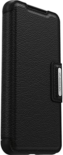 OtterBox Strada Case for Galaxy S22, Shockproof, Drop proof, Premium Leather Protective Folio with Two Card Holders, 3x Tested to Military Standard, Black, No Retail Packaging