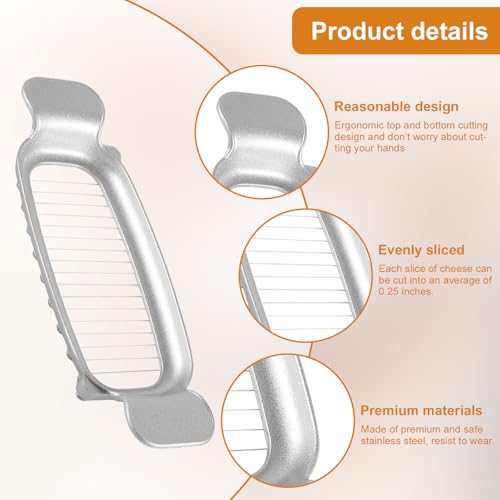 Butterschneider mit Käsezange, Käseschneider aus 304 Edelstahl Gadgets Multifunktionales Küchenwerkzeug Butterschneider Käseschneider aus Draht für Blockkäse und Butter Zubehör