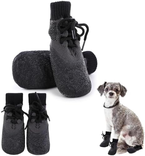 VANZACK 20 Stück Hundeschuhe Einweg - Rutschfester Pfotenschutz Für Indoor & Outdoor