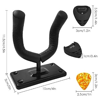 maxin Lot de 2 cintres muraux pour guitare, supports de crochets, supports pour guitares acoustiques électriques et… - Les Beatles, Paul McCartney, John Lennon, RIngo Starr, George Harrison maxin Lot de 2 cintres muraux pour guitare, supports de crochets, supports pour guitares acoustiques électriques et… – Image 2