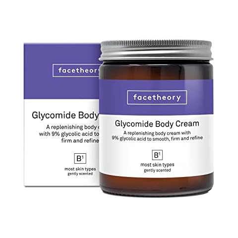 Facetheory Glycomide Body Cream B1 with 9% Glycolic Acid and Ceramide 3 | Smooths, Firms and Hydrates Dry Skin | Vegan & Cruelty-Free | Made in UK | Bergamot Fragrance | 170ml Cover