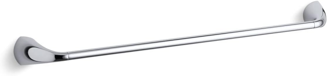KOHLER 37051-CP Alteo Bathroom Towel Bar, 24 inch, Installation Tools Included, Corrosion Resistant, Premium Metal Construction, Polished Chrome