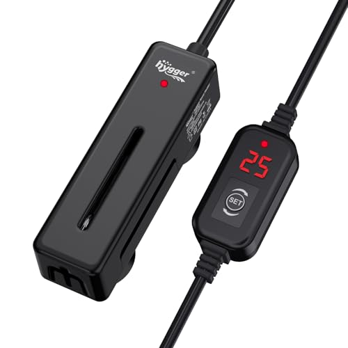 水槽ヒーター 20W 小型水中ヒーター ミニ ベタヒーター 15-34℃温度調節可能 サーモスタット付き 3-20Lの小型海水・淡水水槽に適応 熱帯魚・観賞魚対応