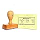 Holzstempel Dekolando Bezahlt zum Ankreuzen, 50 x 25 mm