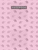 menu verner panton  Notebook Magenta (Pantone) Color Cute Small Baby Elephant Pattern Background Cover: Bill, Organizer, Journal, 110 Pages, Life, 8.5 x 11 inch, A4, Planner, Daily, 21.59 x 27.94 cm