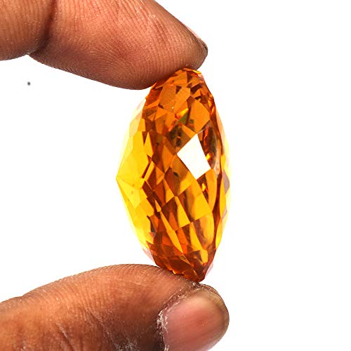 REAL-GEMS 93.70 Ct Yellow Citrine Round Shaped Gemstone Used for Jewelry Crafting3