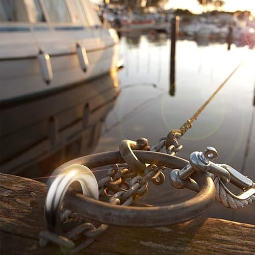 FYting 4 Stück Ringmutter M14,Ringschraube M14,RingöSen,ösenmutter Edelstahl Augenmutter,Ringschrauben zum Heben von Accessoires, Hängenden Blumentöpfen, Schwungregalen, Dekoration (Silber)