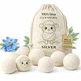 SILVERSTORE® 12 Bolas Para Secadora y Lavadora - Bolas Lana Para Secadora De Ropa - Suavizante Natural - Reducen Las Arrugas De La Ropa y El Secado - Secadora Lavadora XXL (Blanco)