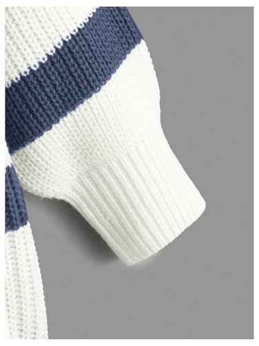 SOLY HUX Girl's Striped Open Front Cardigan Sweater Long Sleeve Knit Cardigans with Pockets4