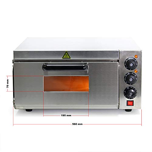 Elektrischer Pizzaofen Wiltec 2000W für Steinofenpizzen