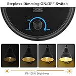 Plug in Wall Sconces, Wall Sconce Lighting with Dimmable On Off Switch, Swing Arm Wall Lamp, Black Metal Industrial Wall Light Fixtures, Safety E26 Base, 6FT Plug in Cord - Image 3