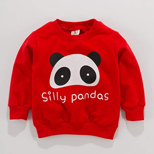 Baby Boy Girl Cute Panda Sweatshirt Cotton Long Sleeve Crewneck Pullover Shirt Top Cartoon Fall Winter Clothes2