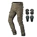 Produktbild Takuey Herren hosen motorrad-reiten denim-jeans-protect-pads ausrüstung l = 31-32 armeegrün