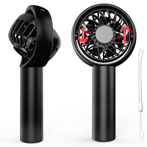 Guirngou Portable Handheld Fan-90°Adjustable Wind Direction, 3 Speed Settings