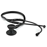 ADC Adscope 606 Ultra Lightweight Cardiology Stethoscope with Tunable AFD Technology, 28 inch Length, Tactical All Black