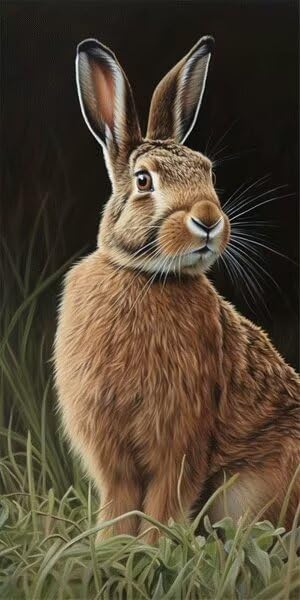 Broderie diamant lapin art 50x100cm kit complet peinture par numéro