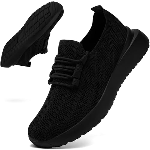 Womens Running Tennis Shoes Slip-On Gym Walking Shoes Breathable Mesh Workout Sneakers Jogging Shopping Work Daily Footwear