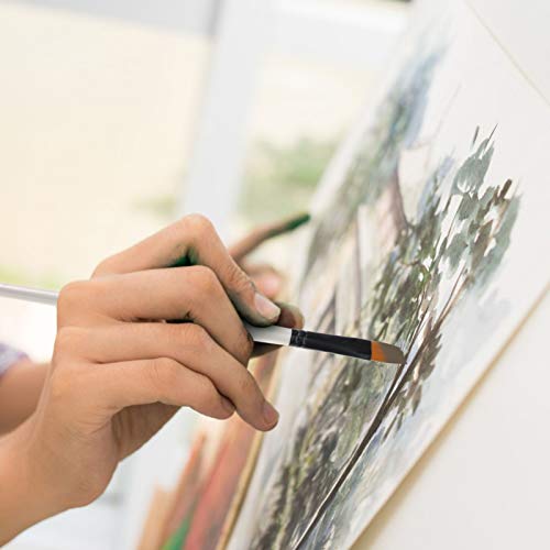 NUOBESTY Conjunto de pincéis de pintura artística com 12 peças, kit de pincéis de pintura angular pa