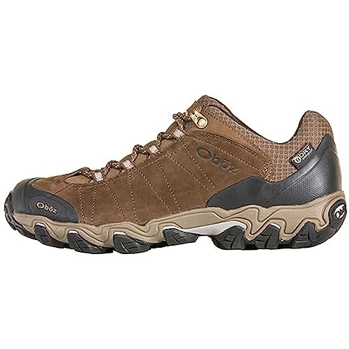 Oboz Men's Bridger Low B-Dry Waterproof Hiking Shoes, Wide Canteen Brown 8 #TOP9