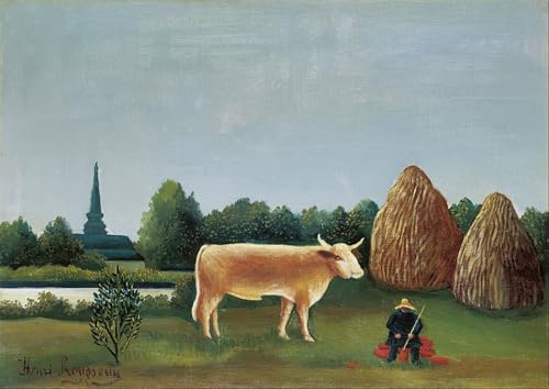Tableau Scène à Bagneux Henri Rousseau affiche pour habiller un grand mur vide