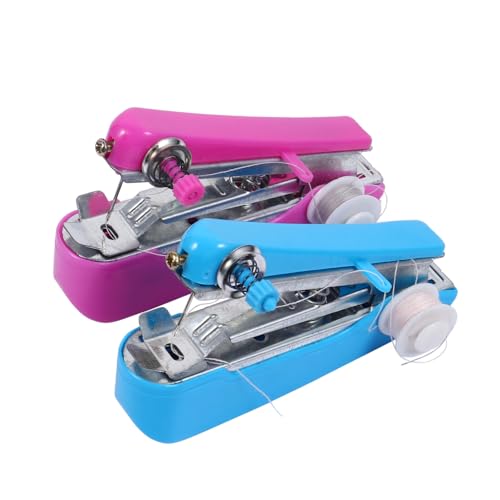 HOODANCOS 2piezas Mini Máquina De Coser Portátil Máquina De Coser Manual Para Ropa y Reparaciones Para Viajes y Uso Doméstico Ligera y Fácil De Llevar Compatible HOODANCOS 2piezas Mini Máquina De Coser Portátil Máquina De Coser Manual Para Ropa y Reparaciones Para Viajes y Uso Doméstico Ligera y Fácil De Llevar Compatible