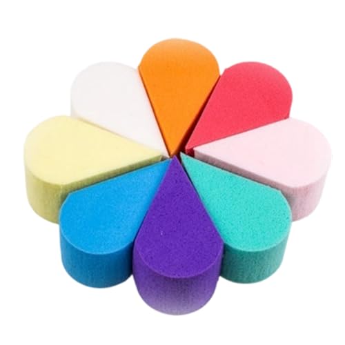 BEPSYOM 8 Pcs Esponjas de Maquillaje Set Beauty Blender para Cara, Nariz y Ojos - Contorno, Base, Polvo, Corrector y Iluminador