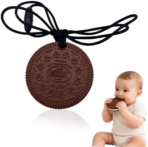 Collar Mordedor Bebé Dentición Antiestrés, Juguete Galleta Agarra...