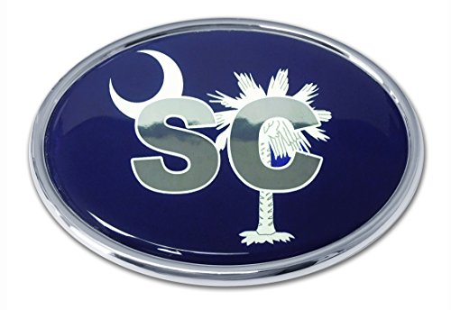 Image of Elektroplate South Carolina Flag Chrome Auto Emblem
