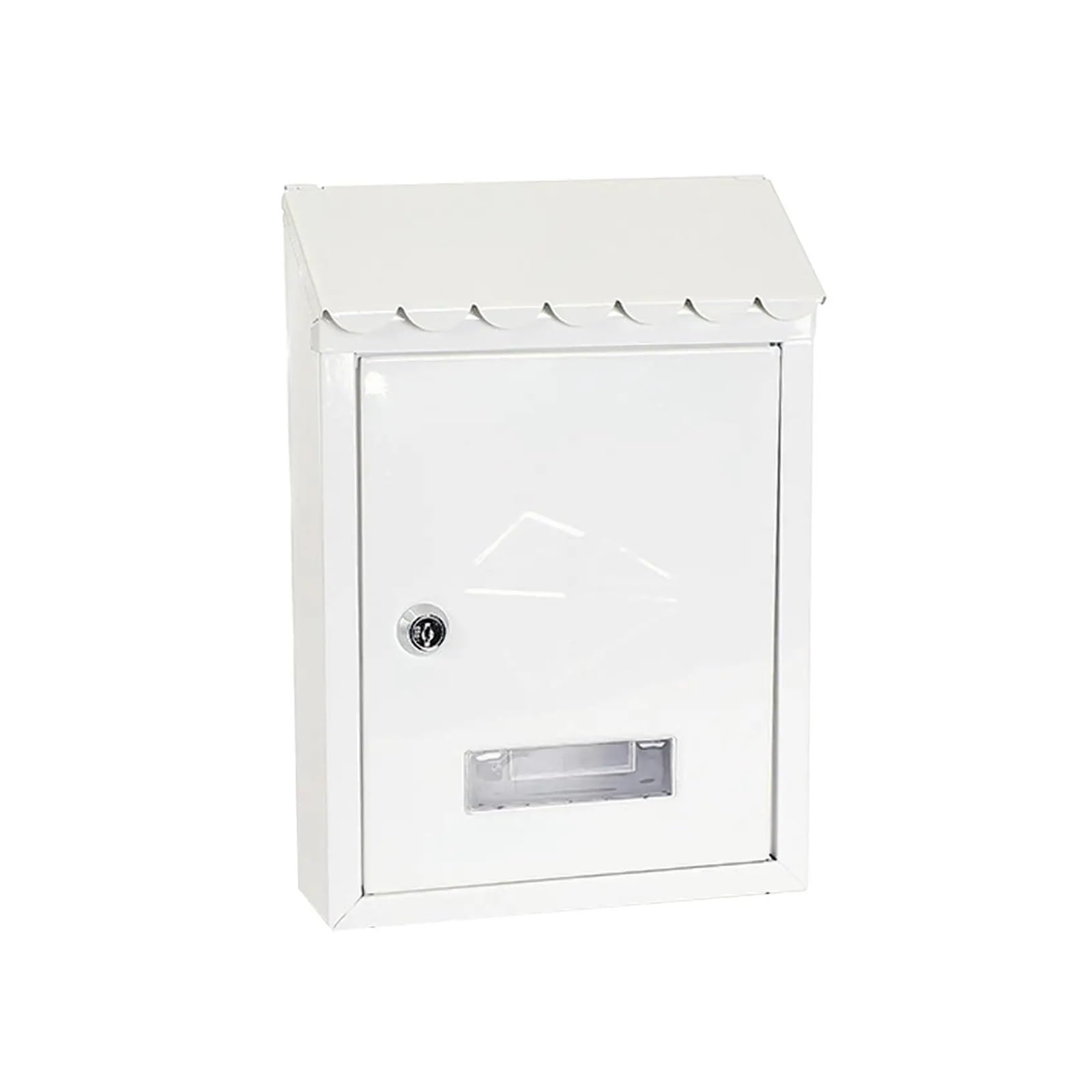 Post Box Wall Mounted Mailbox Newspaper Holder Box for Business Front Door Porch(WHITE)