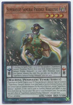 Superheavy Samurai Prodigy Wakaushi - CYAC-EN006 - Super Rare - 1st Edition