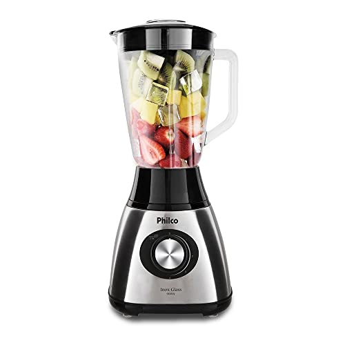 Liquidificador, Inox Glass, 1,9L, Preto, 220V, Philco