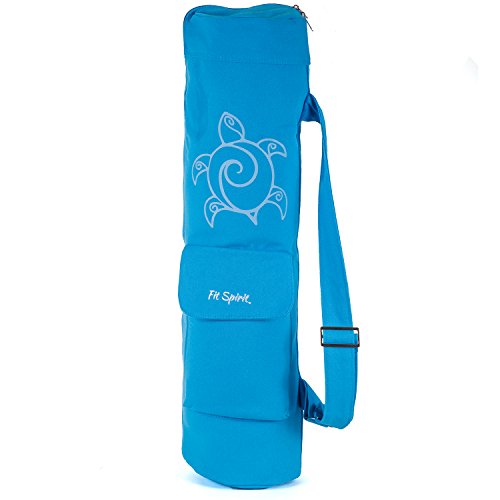 FIT SPIRIT Exercise Yoga Mat Gym Bag with 2 Cargo Pockets