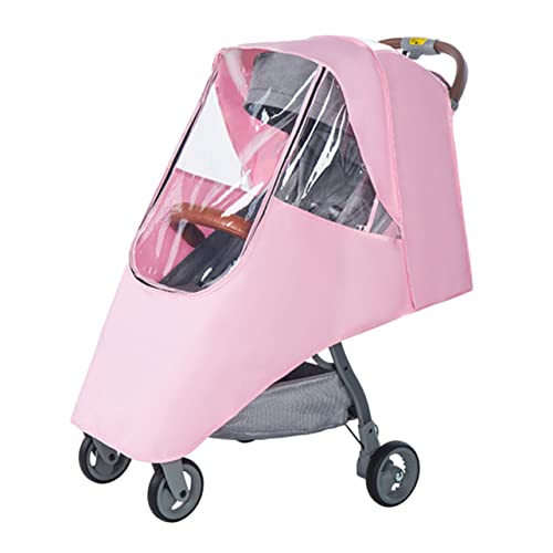 KOMBIUDA Pink Baby Stroller Cover Windproof Rainproof Spittle-Proof for Outdoor Travel