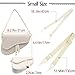 ERWUBA fashion women saddle shoulder bag clutch purse small crossbody satchel handbag woven imitation crocodile leather bag (Off-white)