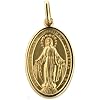 amalia 18K Yellow Gold Large Miraculous Medal (1.40x 0.70 inch, 6.80 gr)