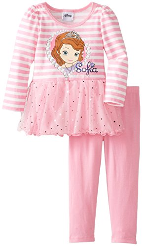 Disney Girls 2-6X Sofia 2 Piece Stripe Long Sleeve Legging Set